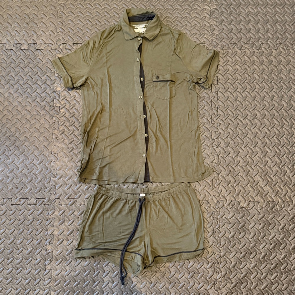 Victoria's Secret Forest Green PJ Short Set